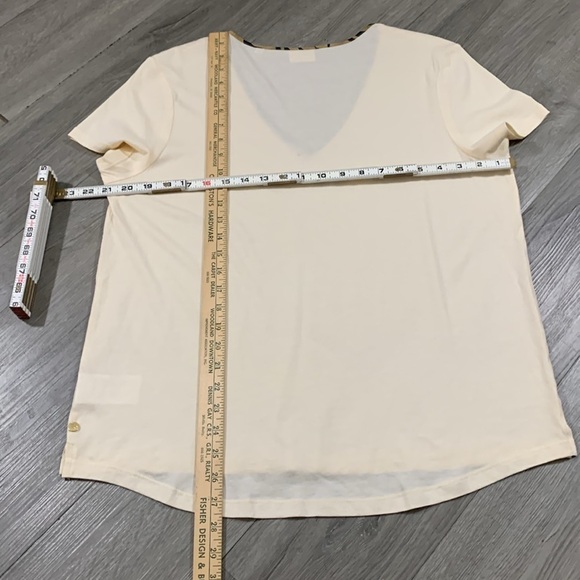 Scotch & Soda Animal Print Trim V-Neck Short Sleeve Tee size XL - Picture 11 of 13